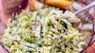 Napa Cabbage Side Salad- The Lazy Girls Kitchen