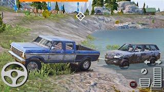 Pickup Truck Drags 4X4 Range Rover Car From Mud | Off Road 4x4 Driving Simulator Android Gameplay HD