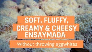 UBE ENSAYMADA - How to bake SOFT, FLUFFY, CREAMY & CHEESY BRIOCHE without throwing eggwhites