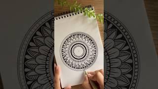 Easy mandala art|Step by step mandala|Simple mandala patterns|Mandala shorts|Black mandala