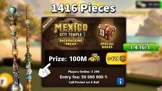 8 Ball Pool 100 Million Coins Table  Backpacking Cue 1416 upgrade Pieces