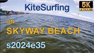 KiteSurfing on Skyway Beach S2024E35 Florida 5k 60fps