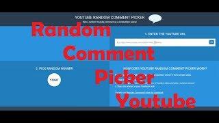 THE BEST COMMENT PICKER FOR YOUTUBE | HOW TO PICK A RANDOM COMMENT