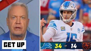 GET UP | Rex Ryan reacts to Detroit Lions beat Chicago Bears 34-17 as Jared Goff 3 TD in Week 16