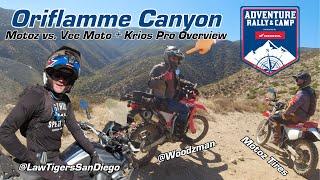 Oriflamme Canyon Bonnier Adv Rally | Motoz vs. VeeMoto HItman 55 | Krios Pro