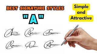 Signature Styles for Letter A | A Signature Style | Star Signature