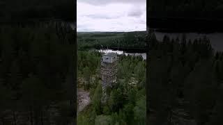 Häähninmäki Observation Tower in Lake Land  - Central Finland!  #drone #shorts #finland