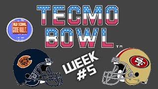 Nintendo NES Tecmo Bowl Gameplay -- Week 5 Chicago Vs San Francisco 49ers