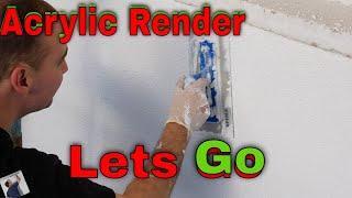 How to Render over old brick wall smooth and Acrylic Render scud scratch cement sbr part4