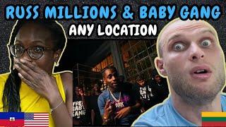 REACTION TO Russ Millions & Baby Gang - Any Location (Music Video) | FIRST TIME HEARING