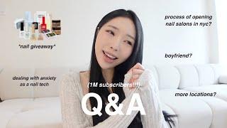 answering your questions ˚⊹ 1M Q&A (+ nail giveaway!)