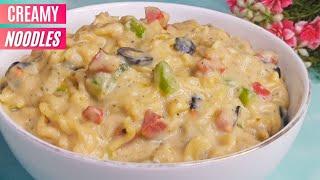 White Sauce Noodles Recipe | White sauce pasta Recipe whitout Cream | Creamy knorr  Noodles Recipe