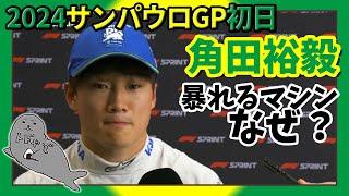 角田裕毅 / 第21戦サンパウロGP金曜初日 / TSUとLAWの違いはコーナーでの挙動か？【2024/F1】