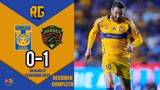 RESUMEN y GOLES (PÉSIMO) | Tigres UANL 0–1 Juárez | LIGA MX - Jornada 9 Clausura 2025