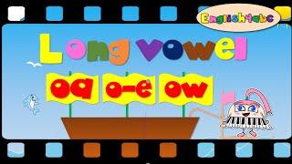 Long Vowel Letter o - oa/o-e/ow - English4abc - Phonics song