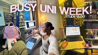 study vlog  juggling busy uni days, productive study tips, student success at kings college london