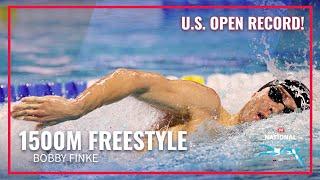 Bobby Finke Sets U.S. Open RECORD in Men's 1500M Freestyle | 2023 Phillips 66 National Championships