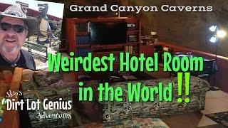 Grand Canyon Caverns. Official Fallout bomb shelter & weirdest hotel room in the world