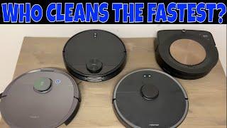 4 Way BATTLE Who Cleans The FASTEST & Gets The Most Dirt? Roomba S9+ Roborock S4 MAX Deebot T8+ WYZE