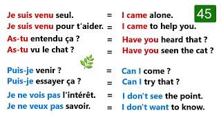 Phrases simples pour apprendre l'anglais facilement |partie 45|easy sentences to learn french 