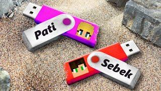 ZNALAZŁEM DWA SEKRETNE PENDRIVE USB SEBKA i PATI w Minecraft!