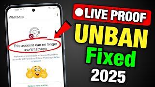This account can no longer use Whatsapp New Solution 2025 || Whatsapp Unbanned Kaise Kare 2025