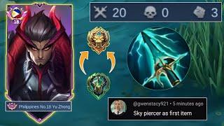 NO DEATH! NEW ITEM SKY PIERCER CAN ONE SHOT EVERYONE! | YU ZHONG BEST BUILD 2024