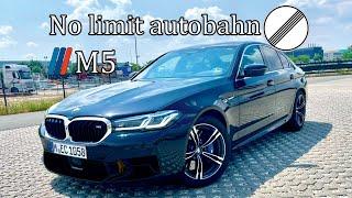 BMW M5 2023 German autobahn, no limit highway