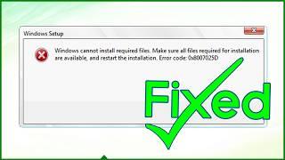 [Fixed] Error 0x8007025d Windows Cannot Install Required Files Windows 10 Install