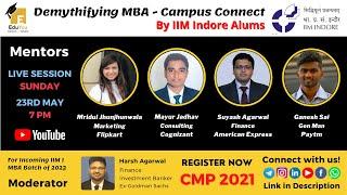 Demythifying MBA - By IIM Indore Alumni | IIM Alumni Speaks | Webinar | B-Schools | Corporate | MBA