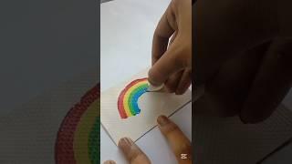 Super easy way to draw rainbow#art#hack#shorts#art area