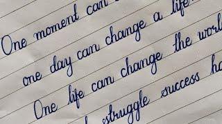 English Mein Handwriting Kaise Sudhare || Cursive Writing Likhne Ka Aasan Tarika !!