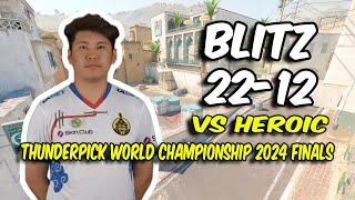 CS2 POV | The MongolZ bLitz (22/12) vs HEROIC (Dust2) @ Thunderpick World Championship 2024 Finals