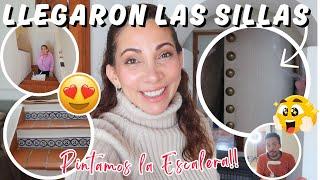 LLEGARON LAS SILLAS DEL COMEDOR  🪑 | PINTAMOS LA ESCALERA DEL PALACETE   | COMPRAS EN AMAZON ️