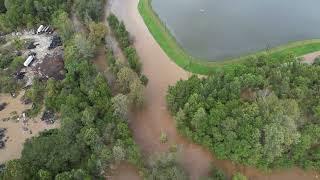 Hurricane Helene aftermath: Pisgah Forest, NC area, Old Hendersonville Highway flooding