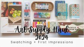 Huge Art Supply Haul 2024 & Black Friday Deals!!!  Schmincke, Sennelier, Daniel Smith, Meeden...