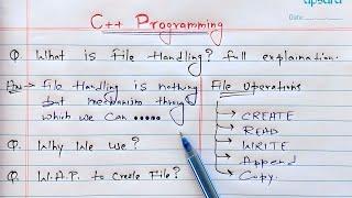 C++ File Handling | Learn Coding