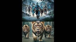 Avatar vs lion vs Gaint Creatures (Godzilla, Wendigo, King Kong, Werewolf, Dragon, Predator, yeti)