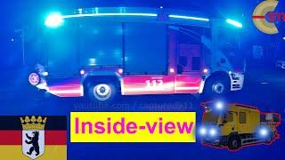 [BERLIN] Brandeinsatz | Einsatzfahrt inside-view | Turmdrehwagen BVG | Emergency response | 046