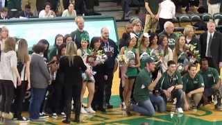 Manhattan College Jaspers Honor Senior Spirit Squad at Halftime vs Quinnipiac - 3-01-15