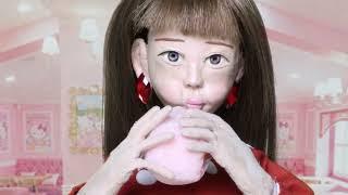 Yoon and Giant Strawberry Mochi | Yoon Animation ASMR #asmr #chewysounds #mochi #dessert
