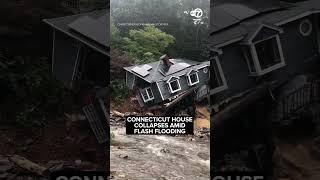 House collapses in Oxford, Connecticut after torrential rain #flooding #weather #connecticut #news