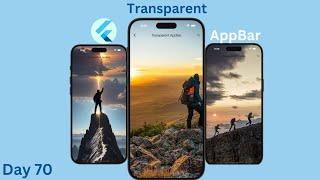 Create a Transparent AppBar in Flutter | Flutter Transparent AppBar