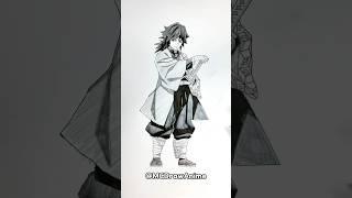 Speed drawing StickMan Giyu Tomioka  #shorts #anime #drawing #Giyu