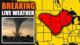LIVE - Tornado Coverage With Storm Chasers On The Ground - Live Weather Channel...
