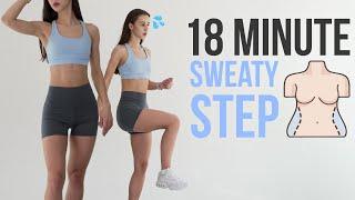 Calorie-Burning WALK: Beginner-Friendly STEP Workout at home with no jumping #walkathome