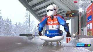 Kvicala/Kudera crash on European Championships in Koenigssee 5.1.2017