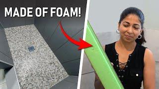 How I built my bathroom & shower with green FOAM!