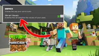 How to Enable VIBRANT VISUALS in Minecraft Bedrock Android || Best Graphics Settings 2025
