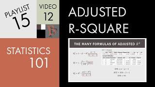 Statistics 101: Multiple Regression, Adjusted R-square